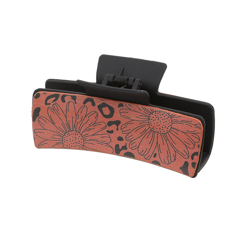 Wholesale Western Style MAMA Cactus Leather Hair Clip